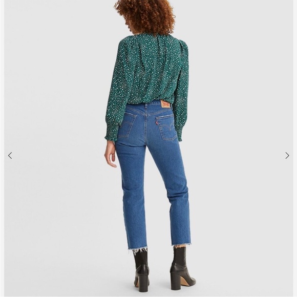 Levi women’s 501 cropped frayed jeans size 30 - Picture 5 of 5